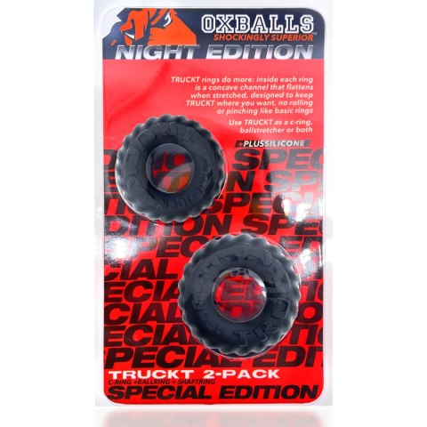 Oxballs - Truckt Cockring Special Edition Night 2 pcs Black Oxballs - Truckt Cockring Special Edition Night 2 pcs Black