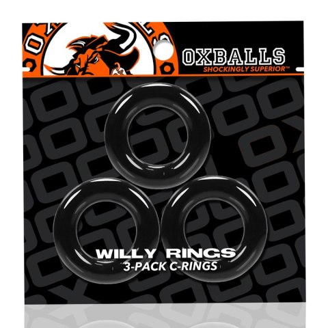 Oxballs - Willy Rings Cockrings 3 pcs Black Oxballs - Willy Rings Cockrings 3 pcs Black