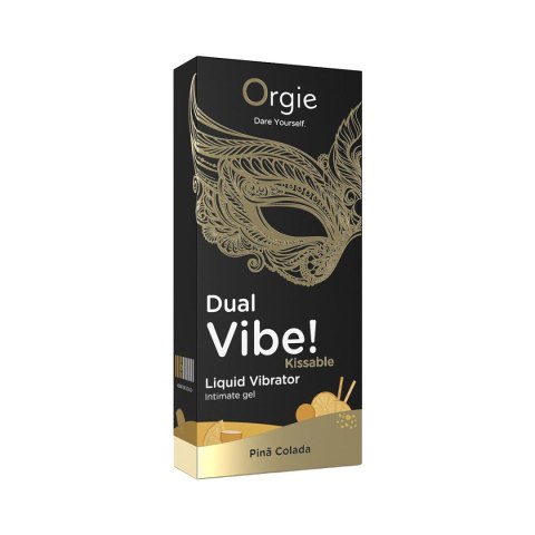ORGIE DUAL VIBE! PINA COLADA KISSABLE LIQUID VIBRATOR - 15 ML ORGIE DUAL VIBE! PINA COLADA KISSABLE LIQUID VIBRATOR - 15 ML