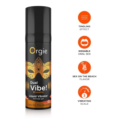 ORGIE DUAL VIBE! SEX ON THE BEACH KISSABLE LIQUID VIBRATOR - 15 ML ORGIE DUAL VIBE! SEX ON THE BEACH KISSABLE LIQUID VIBRATOR - 15 ML