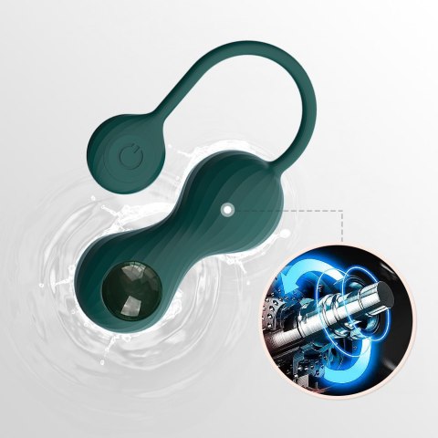 Magic Motion - Inteligentny wibrator kegla Crystal Duo z obciążnikiem Green Magic Motion - Inteligentny wibrator kegla Crystal Duo z obciążnikiem Green