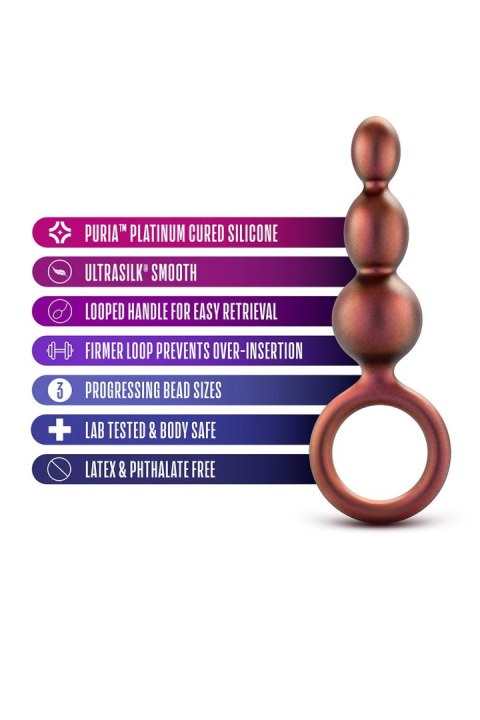 BLUSH ANAL ADVENTURES MATRIX BEADED LOOP PLUG COPPER BLUSH ANAL ADVENTURES MATRIX BEADED LOOP PLUG COPPER