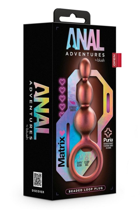 BLUSH ANAL ADVENTURES MATRIX BEADED LOOP PLUG COPPER BLUSH ANAL ADVENTURES MATRIX BEADED LOOP PLUG COPPER