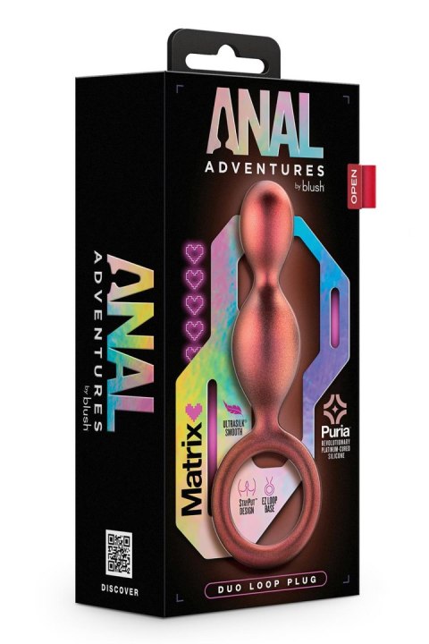 BLUSH ANAL ADVENTURES MATRIX DUO LOOP PLUG COPPER BLUSH ANAL ADVENTURES MATRIX DUO LOOP PLUG COPPER