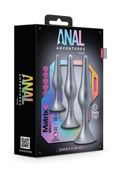 BLUSH ANAL ADVENTURES MATRIX GENESIS PLUG KIT STELLAR SILVER BLUSH ANAL ADVENTURES MATRIX GENESIS PLUG KIT STELLAR SILVER