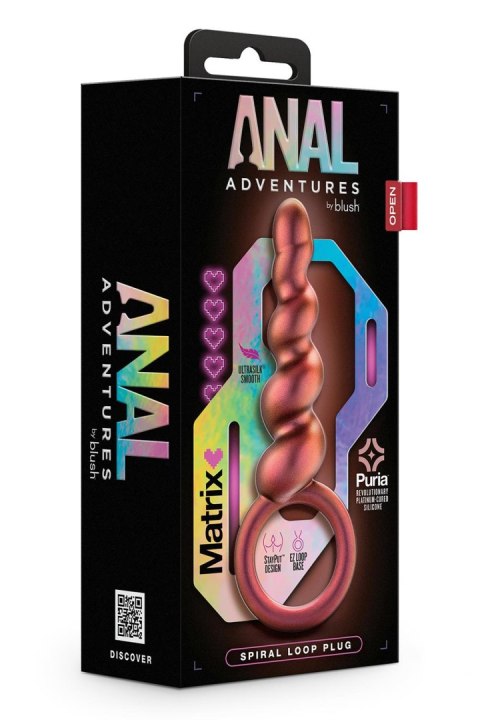 BLUSH ANAL ADVENTURES MATRIX SPIRAL LOOP PLUG COPPER BLUSH ANAL ADVENTURES MATRIX SPIRAL LOOP PLUG COPPER