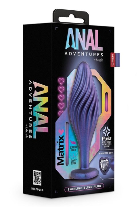 BLUSH ANAL ADVENTURES MATRIX SWIRLING BLING PLUG SAPPHIRE BLUSH ANAL ADVENTURES MATRIX SWIRLING BLING PLUG SAPPHIRE