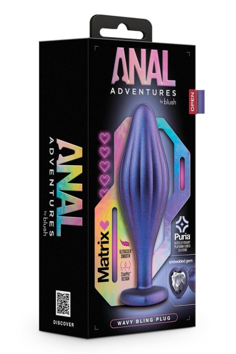 BLUSH ANAL ADVENTURES MATRIX WAVY BLING PLUG SAPPHIRE BLUSH ANAL ADVENTURES MATRIX WAVY BLING PLUG SAPPHIRE