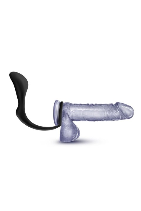 BLUSH ANAL ADVENTURES PLATINUM COCK RING PLUG BLACK BLUSH ANAL ADVENTURES PLATINUM COCK RING PLUG BLACK