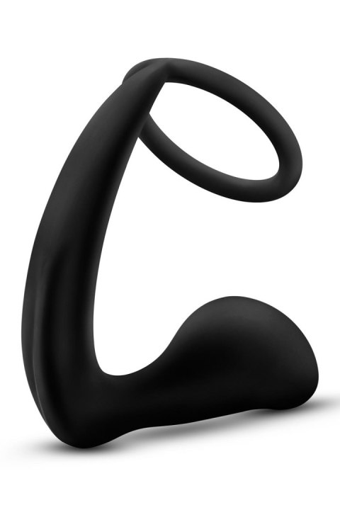 BLUSH ANAL ADVENTURES PLATINUM COCK RING PLUG BLACK BLUSH ANAL ADVENTURES PLATINUM COCK RING PLUG BLACK
