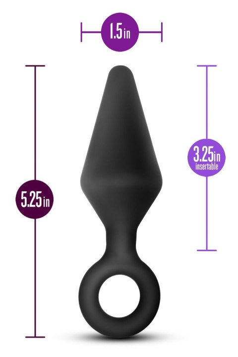 BLUSH ANAL ADVENTURES PLATINUM SILICONE LOOP PLUG LARGE BLACK BLUSH ANAL ADVENTURES PLATINUM SILICONE LOOP PLUG LARGE BLACK