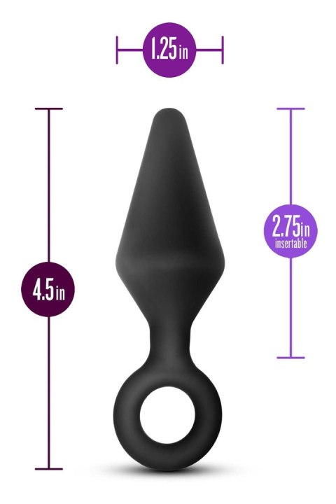BLUSH ANAL ADVENTURES PLATINUM SILICONE LOOP PLUG MEDIUM BLACK BLUSH ANAL ADVENTURES PLATINUM SILICONE LOOP PLUG MEDIUM BLACK