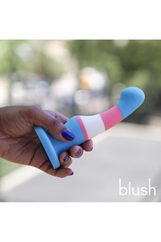 BLUSH DILDO AVANT P2 TRUE BLUE TRANSGENDER PRIDE