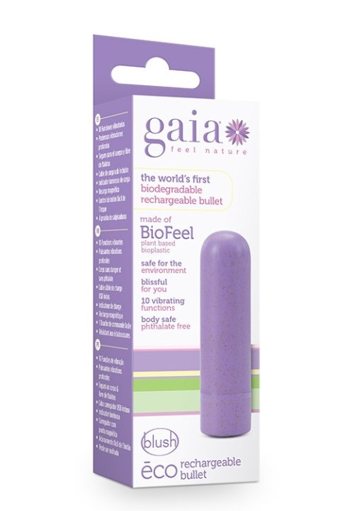 BLUSH WIBRATOR GAIA ECO BULLET RECHARGEABLE LILAC BLUSH WIBRATOR GAIA ECO BULLET RECHARGEABLE LILAC