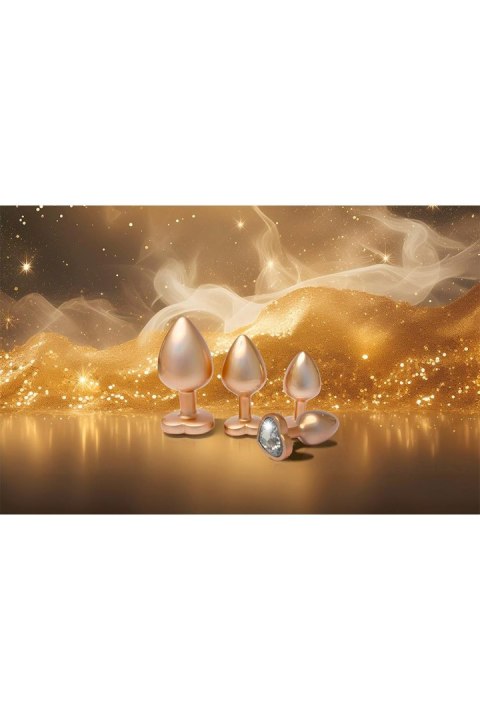 DREAMTOYS KOREK ANALNY GLEAMING LOVE PEARL GOLD PLUG SMALL DREAMTOYS KOREK ANALNY GLEAMING LOVE PEARL GOLD PLUG SMALL