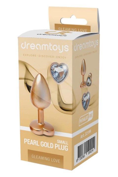 DREAMTOYS KOREK ANALNY GLEAMING LOVE PEARL GOLD PLUG SMALL DREAMTOYS KOREK ANALNY GLEAMING LOVE PEARL GOLD PLUG SMALL
