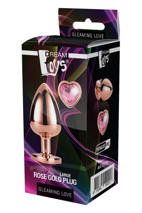 DREAMTOYS KOREK ANALNY GLEAMING LOVE ROSE GOLD PLUG LARGE DREAMTOYS KOREK ANALNY GLEAMING LOVE ROSE GOLD PLUG LARGE
