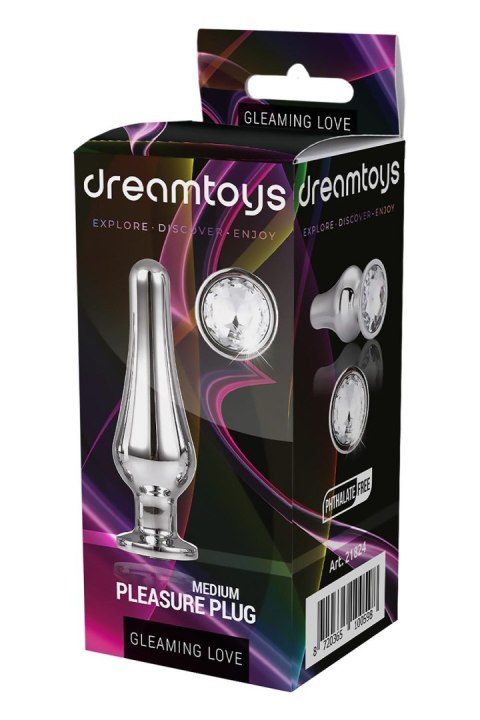 DREAMTOYS KOREK ANALNY GLEAMING LOVE SILVER PLEASURE PLUG M DREAMTOYS KOREK ANALNY GLEAMING LOVE SILVER PLEASURE PLUG M