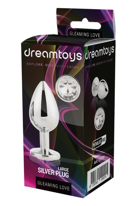 DREAMTOYS KOREK ANALNY GLEAMING LOVE SILVER PLUG LARGE DREAMTOYS KOREK ANALNY GLEAMING LOVE SILVER PLUG LARGE