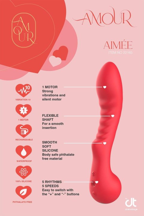 DREAMTOYS WIBRATOR AMOUR FLEXIBLE G-SPOT VIBE AIMEE DREAMTOYS WIBRATOR AMOUR FLEXIBLE G-SPOT VIBE AIMEE
