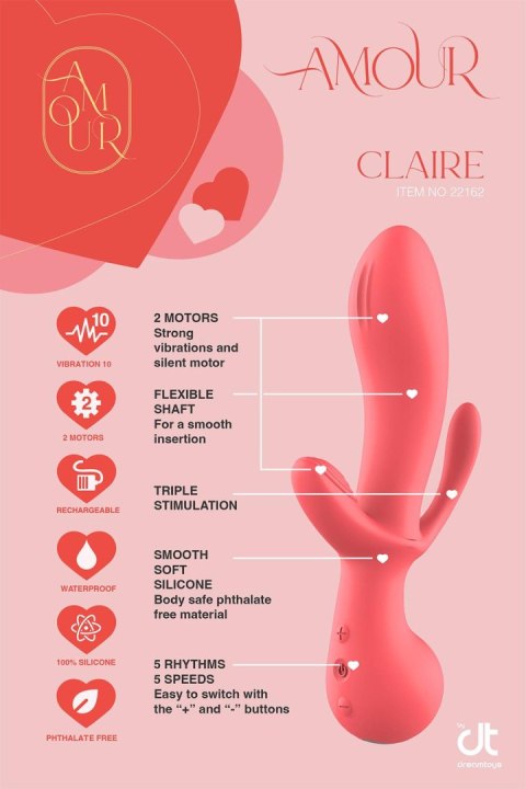 DREAMTOYS WIBRATOR AMOUR TRIPLE PLEASURE VIBE CLAIRE DREAMTOYS WIBRATOR AMOUR TRIPLE PLEASURE VIBE CLAIRE