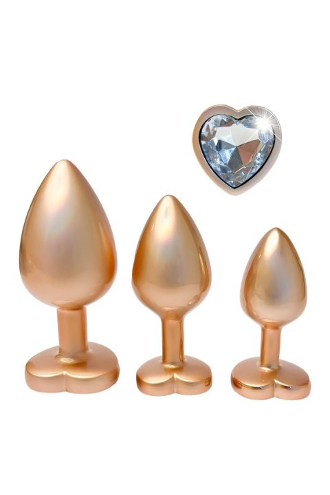 DREAMTOYS ZESTAW KORKÓW GLEAMING LOVE PEARL GOLD PLUG SET DREAMTOYS ZESTAW KORKÓW GLEAMING LOVE PEARL GOLD PLUG SET