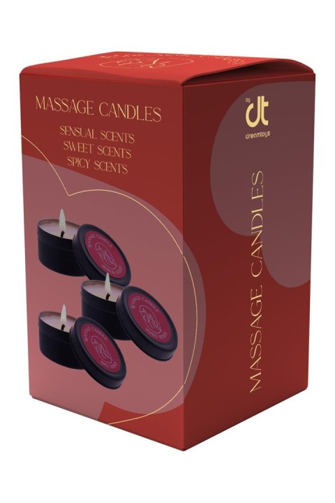 DREAMTOYS ZESTAW ŚWIEC AMOUR MASSAGE CANDLE SET OF 3 SCENTS DREAMTOYS ZESTAW ŚWIEC AMOUR MASSAGE CANDLE SET OF 3 SCENTS