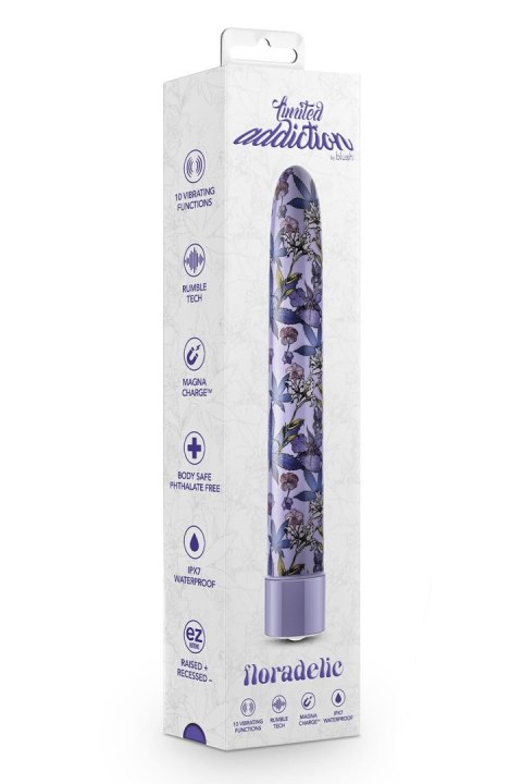LIMITED ADDICTION FLORADELIC 7 INCH RECHARGEABLE VIBE PURPLE LIMITED ADDICTION FLORADELIC 7 INCH RECHARGEABLE VIBE PURPLE