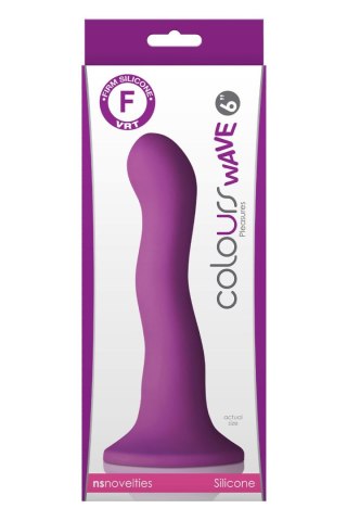 NS NOVELTIES COLOURS WAVE 6INCH DILDO PURPLE