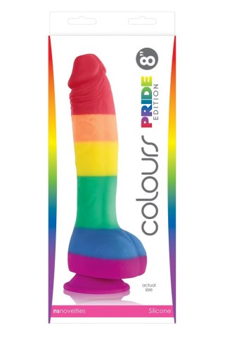 NS NOVELTIES DILDO COLOURS PRIDE EDITION 8INCH DONG