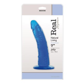 Dildo-JELLY DILDO REAL RAPTURE BLUE 7"