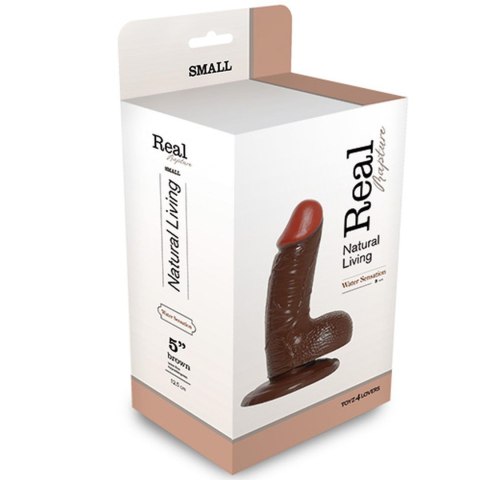 Dildo-REALISTIC DILDO REAL RAPTURE BROWN 5"