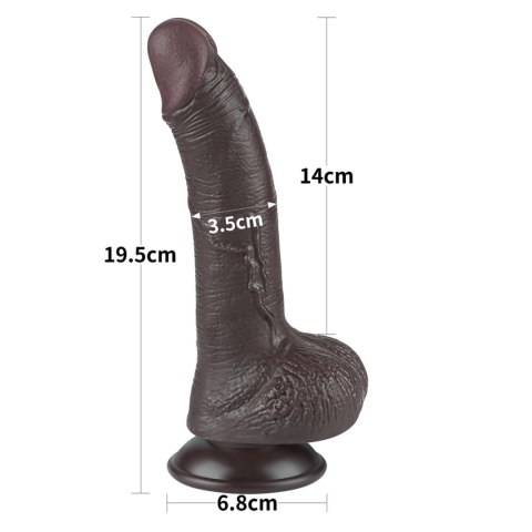 7.5'' Sliding Skin Dual Layer Dong Black