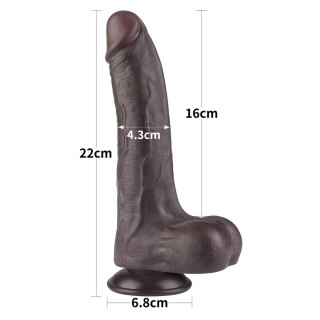 8.5'' Sliding Skin Dual Layer Dong Black