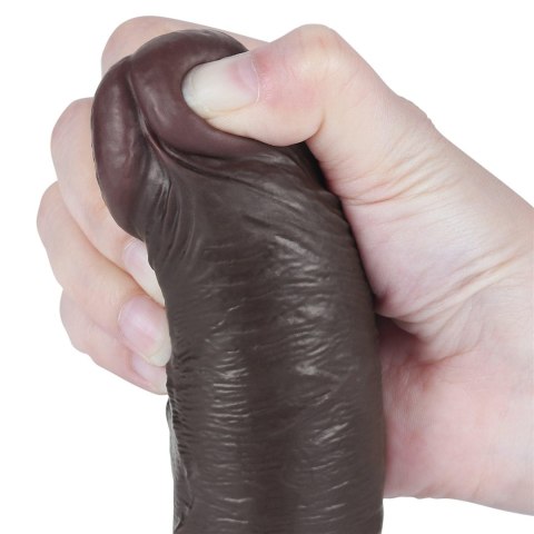 8'' Sliding Skin Dual Layer Dong Black