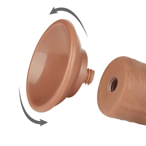 8'' Sliding Skin Dual Layer Dong Brown