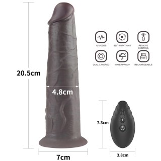 8.0'' Dual Layered Platinum Silicone Rotator