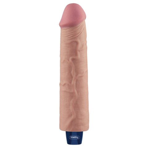 9.5" REAL SOFTEE Rechargeable TPE Vibrating Dildo(Flesh)