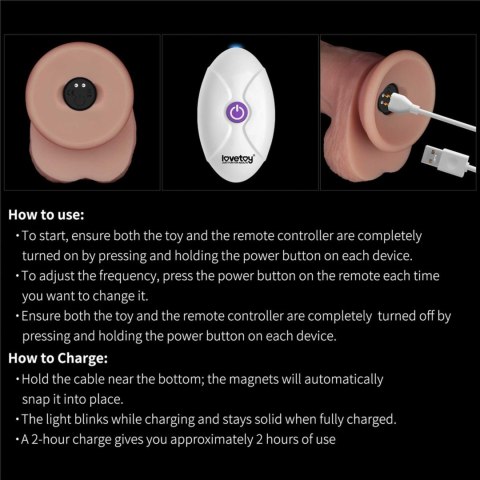 10" Vibrating Sliding Skin Pro II Dual Layer Silicone Dong