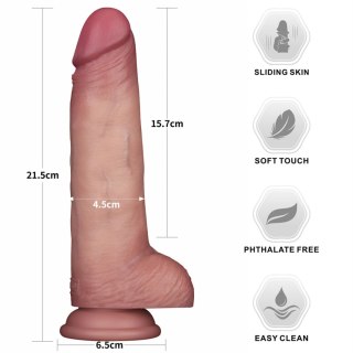 8.5'' Sliding Skin Pro II Dual Layer Silicone Dong