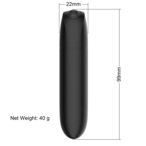 Stymulator-Rechargeable Powerful Bullet Vibrator USB 20 Functions - Matt Black