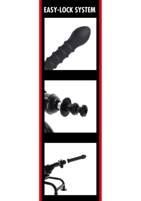 Ribbed Dong Easy-Lock 19 cm Black