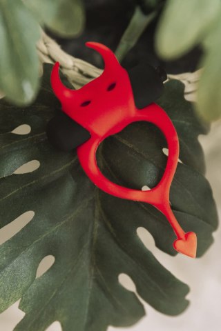 Adrien Lastic Wibrujący Pierścień Devol Cockring Red