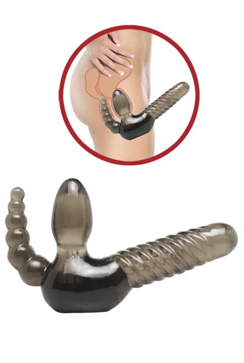 Fetish Fantasy Series Strapless Strap-On with Anal Stimulator Smoke Fetish Fantasy Series Strapless Strap-On with Anal Stimulator Smoke