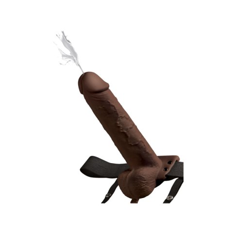 Fetish Fantasy Strap-on Series 9" Hollow Squirting Strap-On with Ball Brown Fetish Fantasy Strap-on Series 9" Hollow Squirting Strap-On with Ball Brown