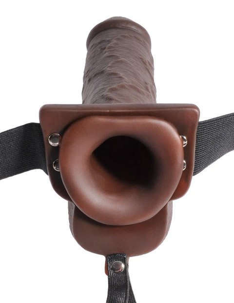 Fetish Fantasy Strap-on Series 9" Hollow Squirting Strap-On with Ball Brown Fetish Fantasy Strap-on Series 9" Hollow Squirting Strap-On with Ball Brown