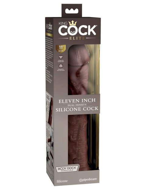 King Cock Dildo Elite 11"Dual Density Silicone Cock Brown King Cock Dildo Elite 11"Dual Density Silicone Cock Brown