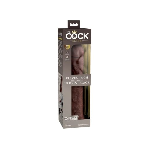 King Cock Dildo Elite 11"Dual Density Silicone Cock Brown King Cock Dildo Elite 11"Dual Density Silicone Cock Brown