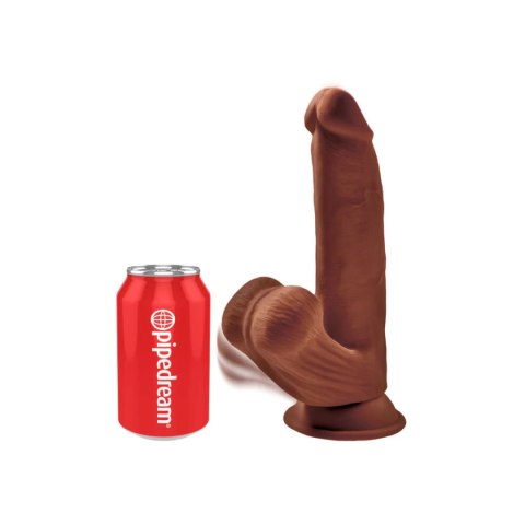 King Cock Dildo Plus 8" Triple Density Cock With Swinging Balls Brown King Cock Dildo Plus 8" Triple Density Cock With Swinging Balls Brown
