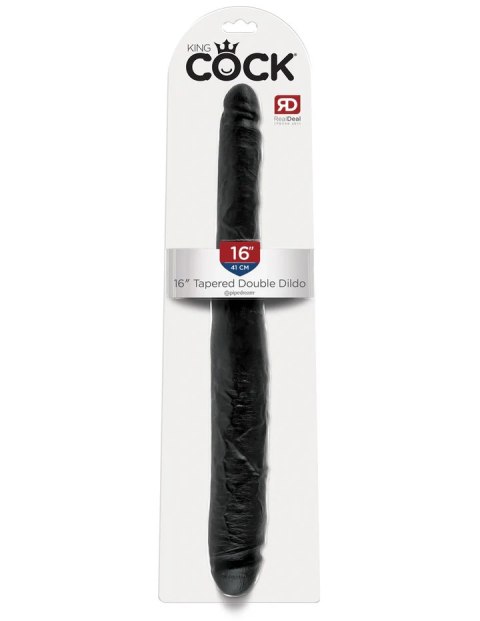 King Cock Podwójne Dildo 16" Tapered Double Dildo Black King Cock Podwójne Dildo 16" Tapered Double Dildo Black